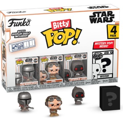 FUNKO FUNKO BITTY POP! STAR WARS THE MANDALORIAN 4 PACK MANDO VINYL MINI FIGURE