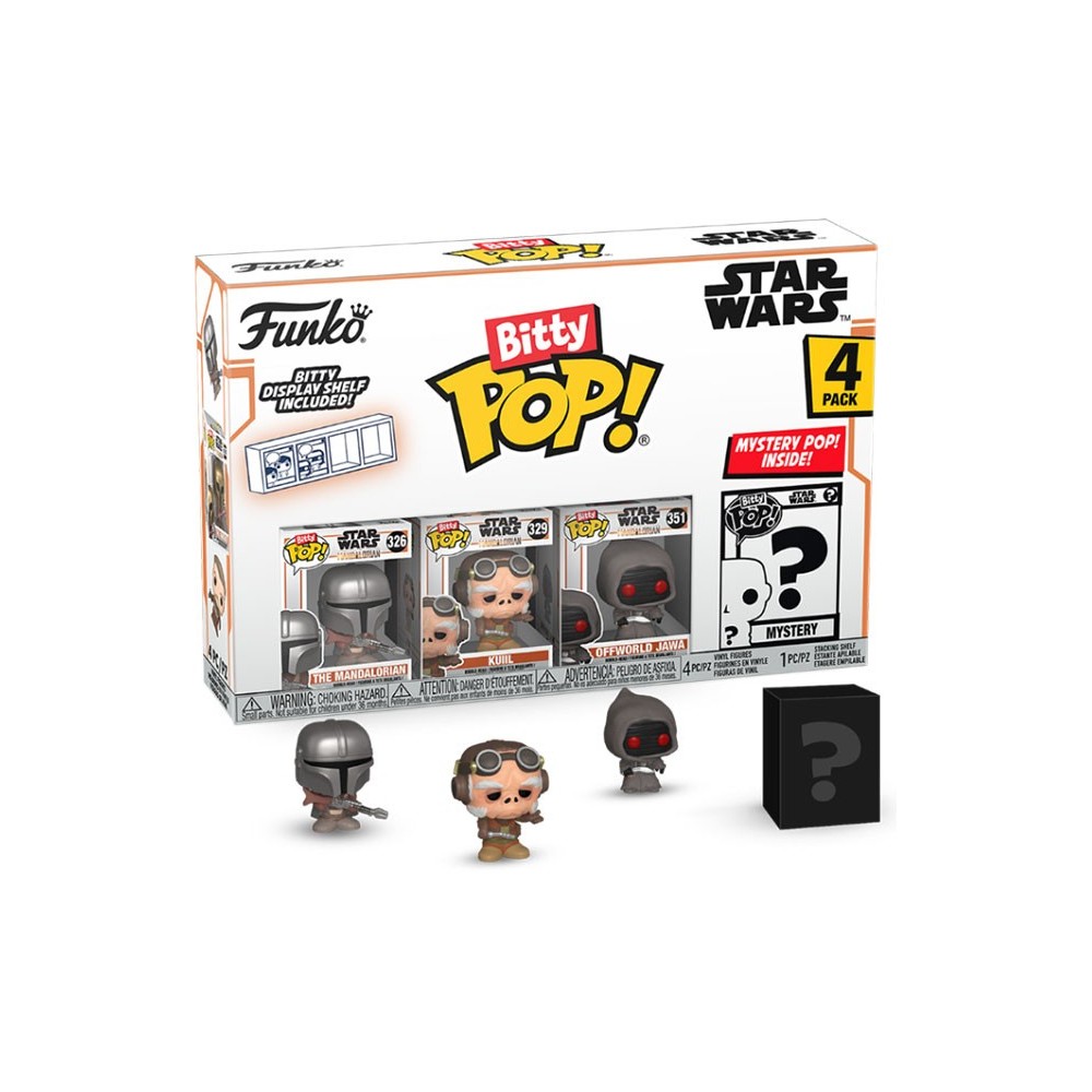 FUNKO FUNKO BITTY POP! STAR WARS THE MANDALORIAN 4 PACK MANDO VINYL MINI FIGURE