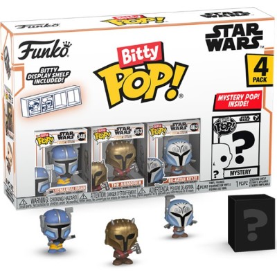 FUNKO FUNKO BITTY POP! STAR WARS THE MANDALORIAN 4 PACK HEAVY MANDO VINYL MINI FIGURE