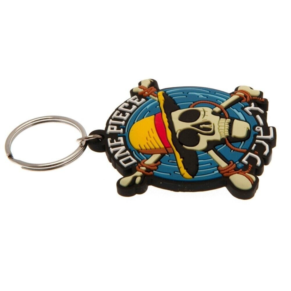 ONE PIECE NETFLIX STRAW HAT LOGO RUBBER KEYCHAIN PORTACHIAVI IN GOMMA PYRAMID INTERNATIONAL