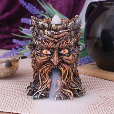 NEMESIS NOW GREEN MAN TREE SPIRIT AGED OAK BACKFLOW INCENSE HOLDER TOWER FIGURE