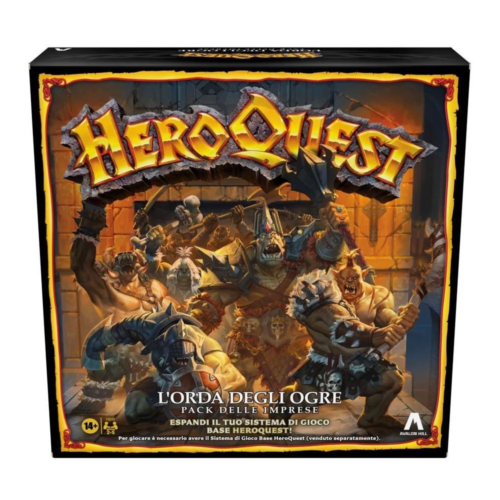 HEROQUEST ESPANSIONE L'ORDA DEGLI OGRE GIOCO DA TAVOLO IN ITALIANO HASBRO