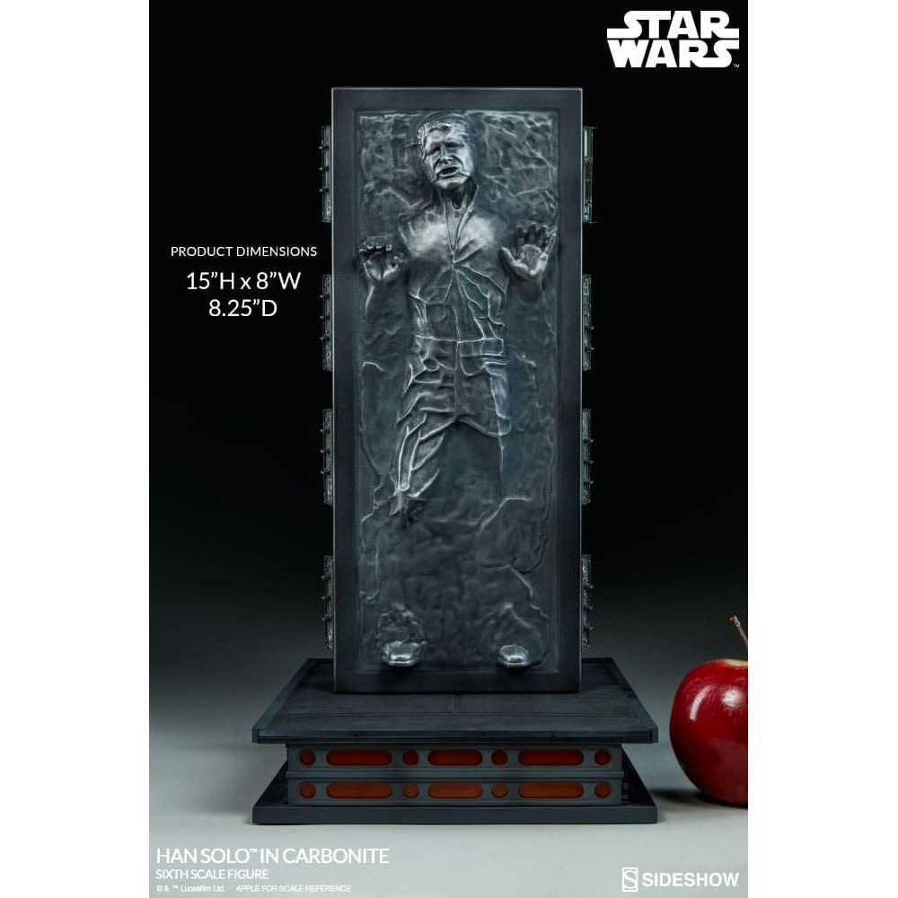 STAR WARS HAN SOLO IN CARBONITE RESINA STATUA FIGURE SIDESHOW
