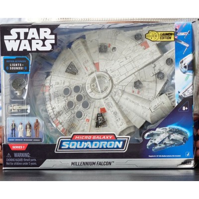 JAZWARES STAR WARS MICRO GALAXY SQUADRON MILLENNIUM FALCON FIGURE SET