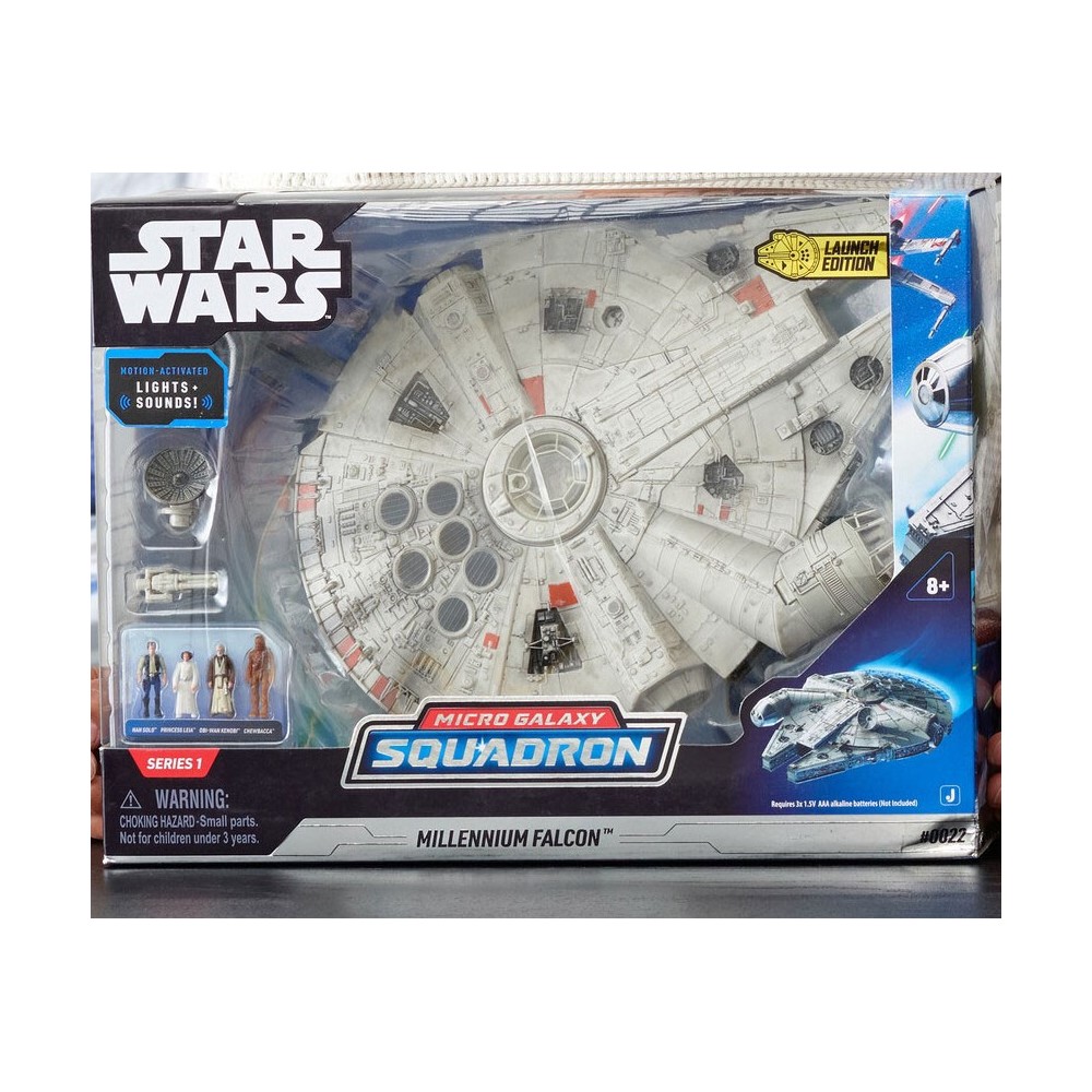 JAZWARES STAR WARS MICRO GALAXY SQUADRON MILLENNIUM FALCON FIGURE SET