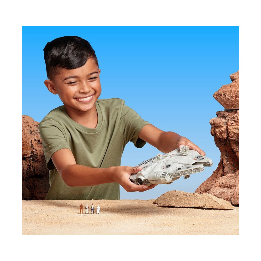 JAZWARES STAR WARS MICRO GALAXY SQUADRON MILLENNIUM FALCON FIGURE SET