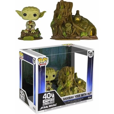 FUNKO FUNKO POP! STAR WARS DAGOBAH YODA WITH HUT BOBBLE HEAD KNOCKER FIGURE
