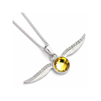 HARRY POTTER BOCCINO D'ORO COLLANA CRISTALLO E ARGENTO CARAT