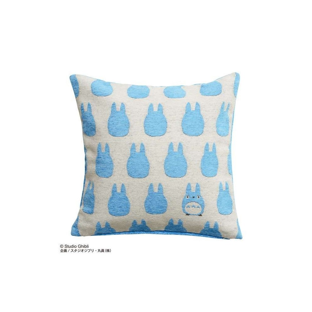 IL MIO VICINO TOTORO SILHOUETTE BLUE NAP CUSHION STUDIO GHIBLI