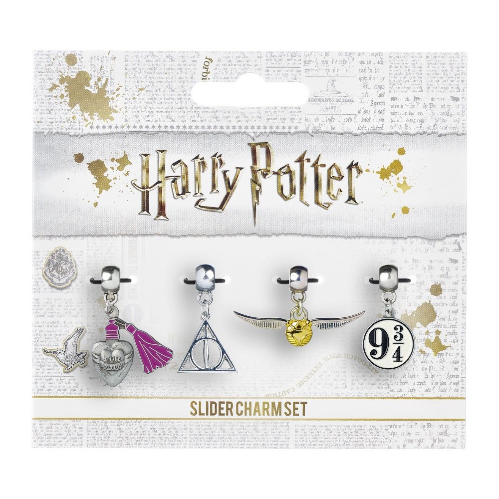 CARAT HARRY POTTER SILVER PLATED SLIDER CHARM SET