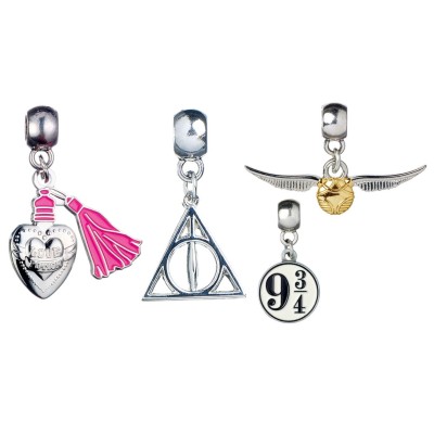 CARAT HARRY POTTER SILVER PLATED SLIDER CHARM SET