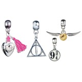CARAT HARRY POTTER SILVER PLATED SLIDER CHARM SET