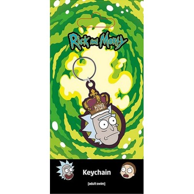 PYRAMID INTERNATIONAL RICK AND MORTY KING OF SHIT RUBBER KEYCHAIN