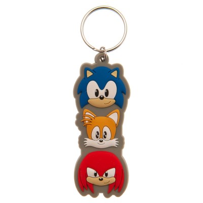 PYRAMID INTERNATIONAL SONIC THE HEDGEHOG TRIO RUBBER KEYCHAIN