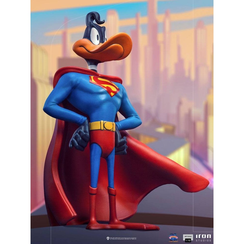 IRON STUDIOS SPACE JAM DAFFY DUCK SUPERMAN ART SCALE 1/10 STATUE FIGURE