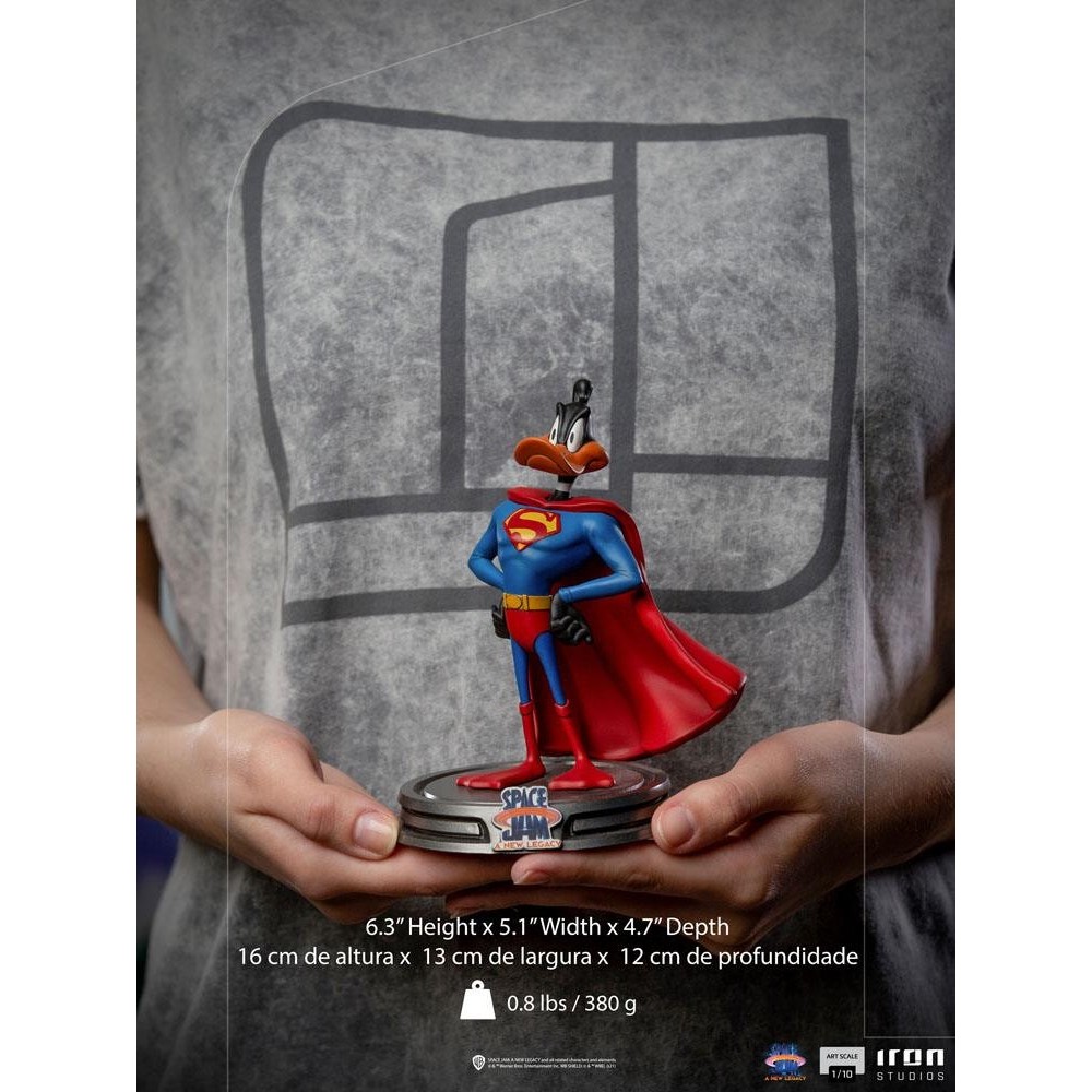 IRON STUDIOS SPACE JAM DAFFY DUCK SUPERMAN ART SCALE 1/10 STATUE FIGURE