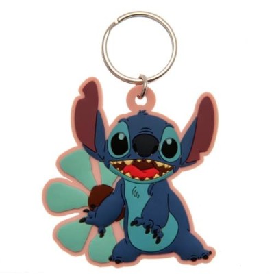 PYRAMID INTERNATIONAL LILO AND STITCH SMILING STITCH RUBBER KEYCHAIN