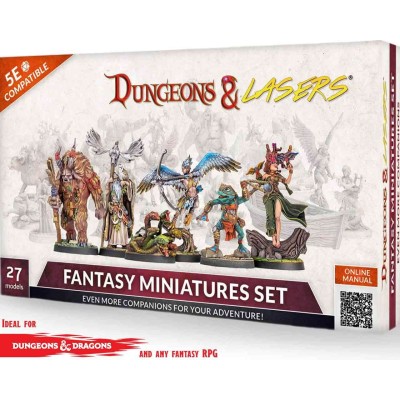 DUNGEONS AND LASERS FANTASY MINIATURES SET 27X FIGURE ARCHON STUDIO