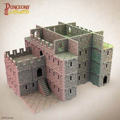 DUNGEONS AND LASERS GRAND STRONGHOLD AMBIENTAZIONE MINIATURES GAME ARCHON STUDIO