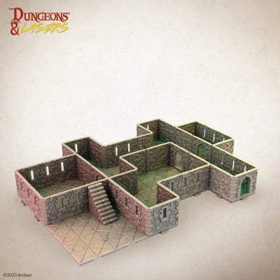 DUNGEONS AND LASERS GRAND STRONGHOLD AMBIENTAZIONE MINIATURES GAME ARCHON STUDIO