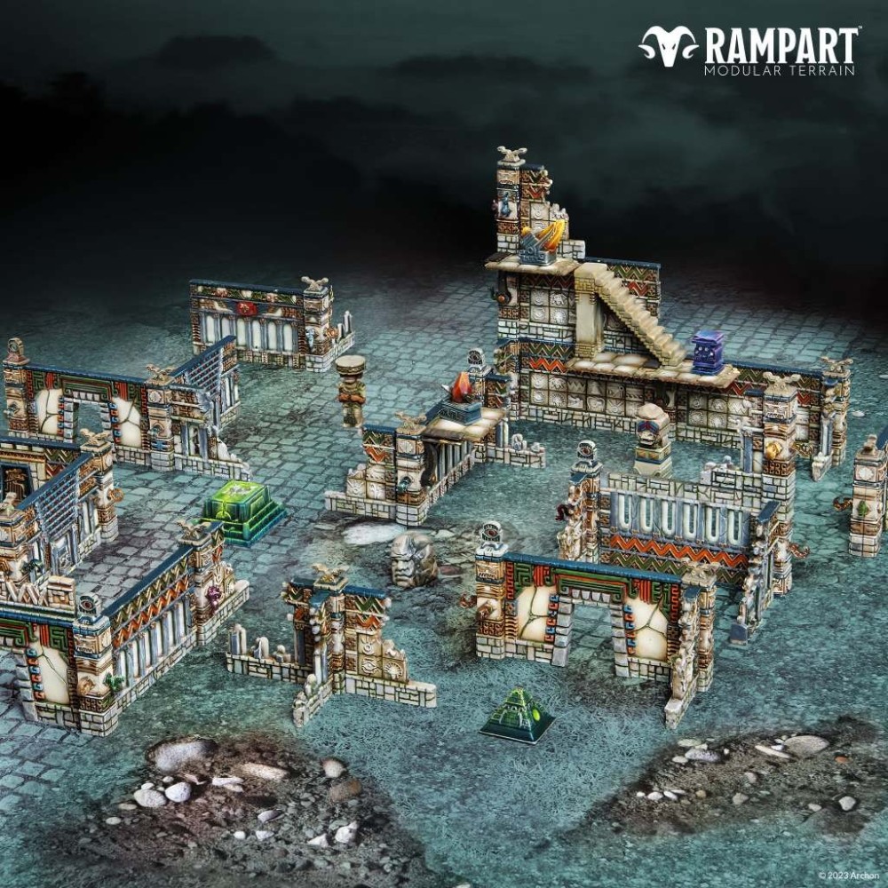 ARCHON STUDIO RAMPART MODULAR TERRAIN KAZUMI TEMPLE SCENARY SET