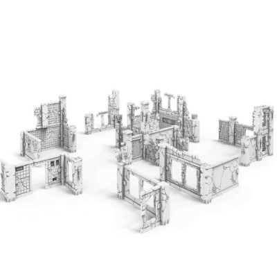 RAMPART MODULAR TERRAIN CITY RUINS AMBIENTAZIONE SCENARIO ARCHON STUDIO