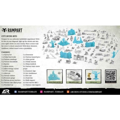 ARCHON STUDIO RAMPART MODULAR TERRAIN CITY RUINS BITS SCENARY SET
