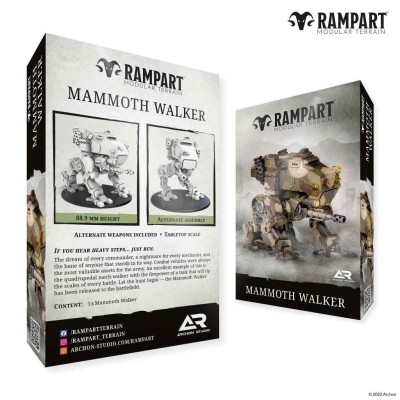 RAMPART MODULAR TERRAIN MAMMOTH WALKER MINIATURA ARCHON STUDIO
