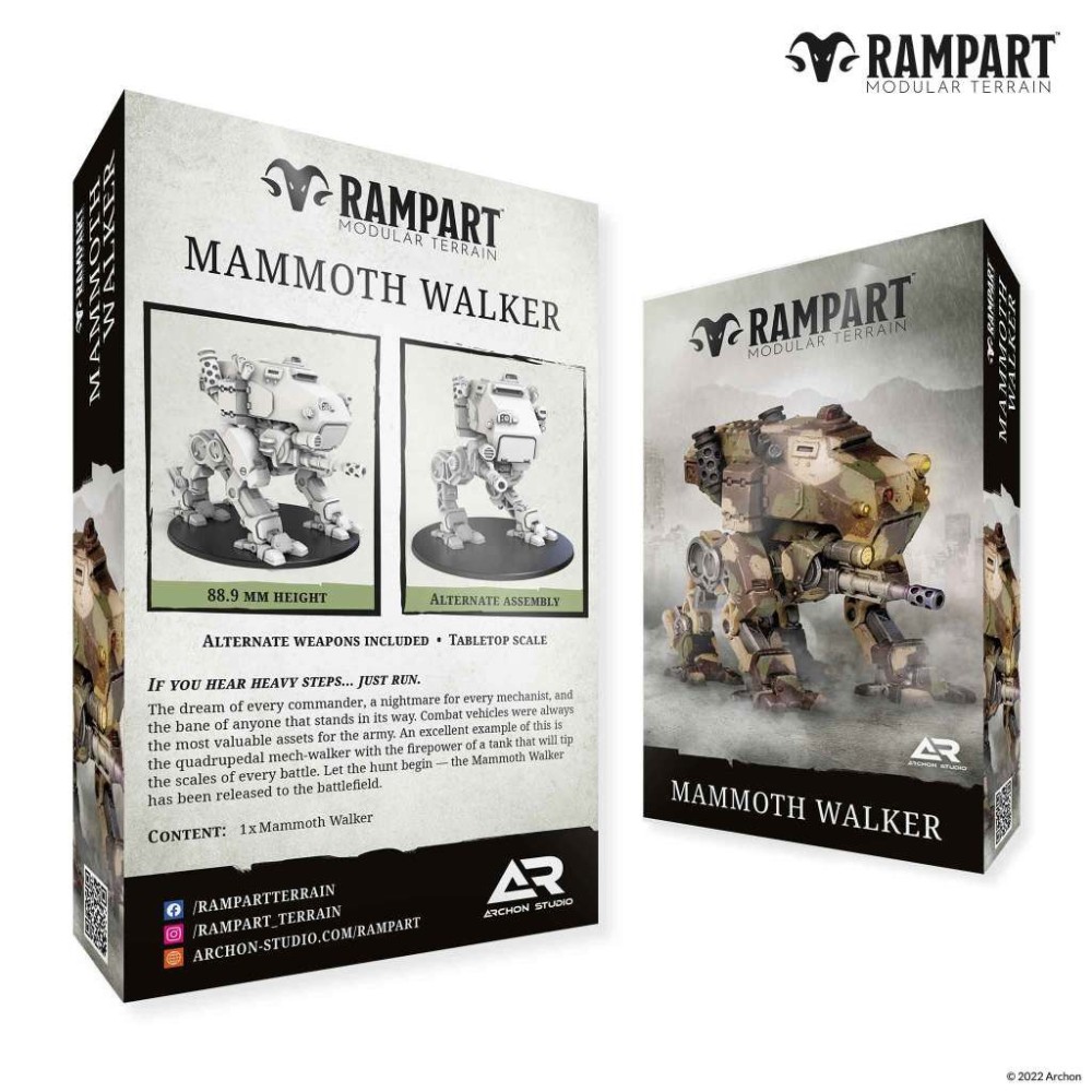 RAMPART MODULAR TERRAIN MAMMOTH WALKER MINIATURA ARCHON STUDIO