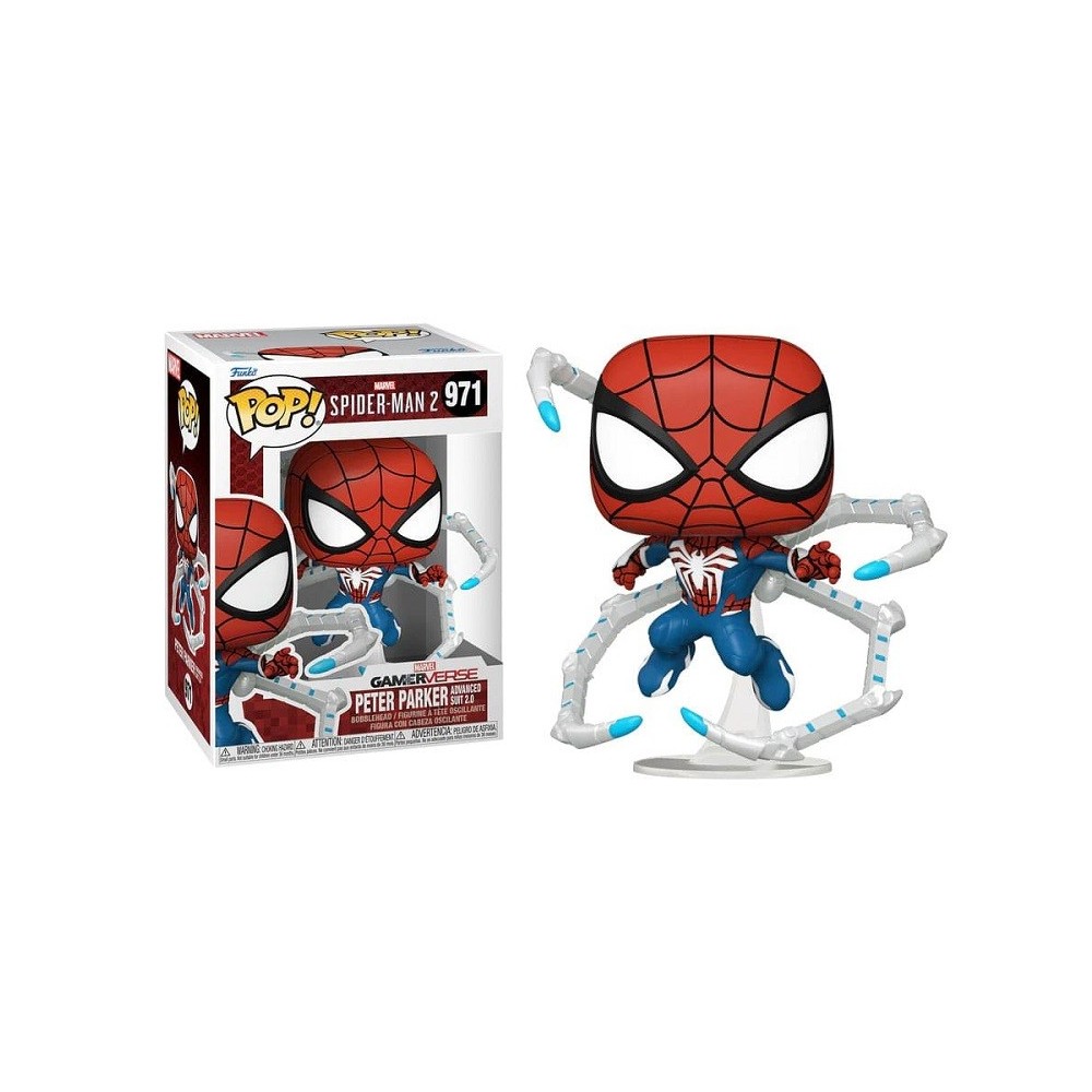 FUNKO POP! SPIDER-MAN 2 GAMERVERSE PETER PARKER ADVANCED SUIT 2.0 BOBBLE HEAD FIGURE FUNKO