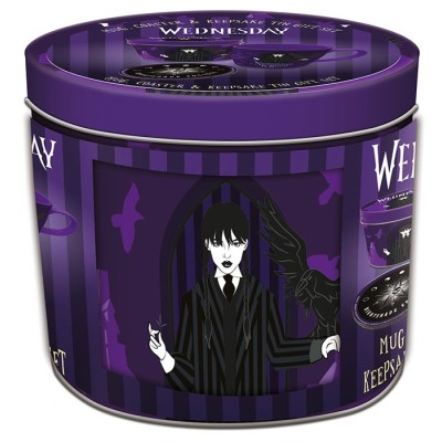 WEDNESDAY NIGHTSHADES AND RAVENS GIFT SET TAZZA E SOTTOBICCHIERE PYRAMID INTERNATIONAL