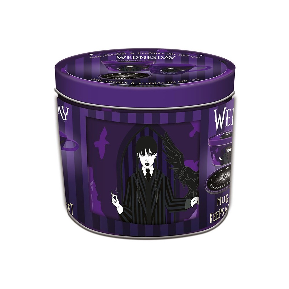 WEDNESDAY NIGHTSHADES AND RAVENS GIFT SET TAZZA E SOTTOBICCHIERE PYRAMID INTERNATIONAL