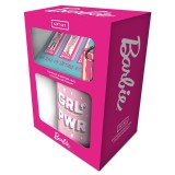 PYRAMID INTERNATIONAL BARBIE GRL PWR GIFT SET MUG COASTER AND KEYRING