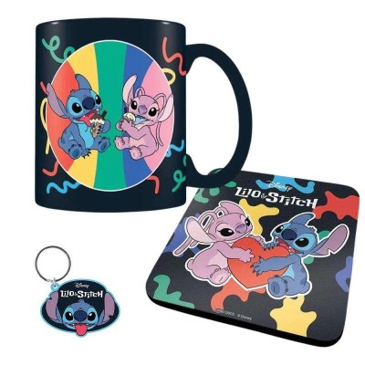 PYRAMID INTERNATIONAL LILO AND STITCH GIFT SET MUG COASTER AND KEYRING