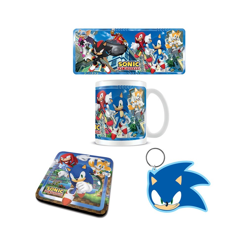 PYRAMID INTERNATIONAL SONIC THE HEDGEHOG GIFT SET MUG COASTER AND KEYRING