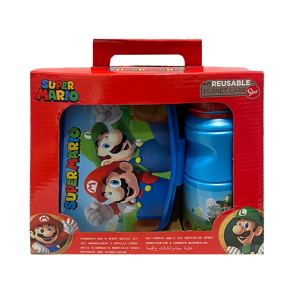 STOR  SUPER MARIO LUNCH BOX AND SPORT BOTTLE SET