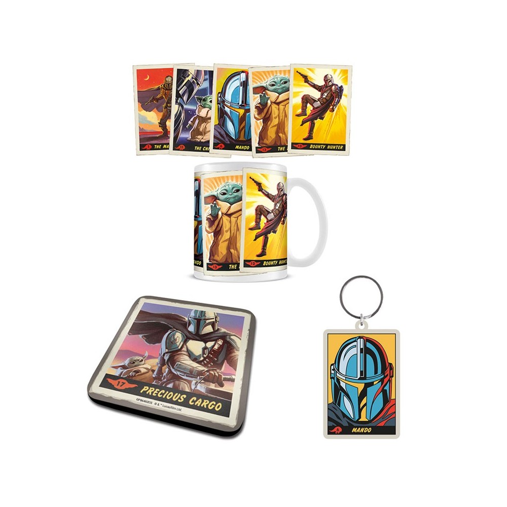 STAR WARS THE MANDALORIAN GIFT SET TAZZA SOTTOBICCHIERE E PORTACHIAVI PYRAMID INTERNATIONAL