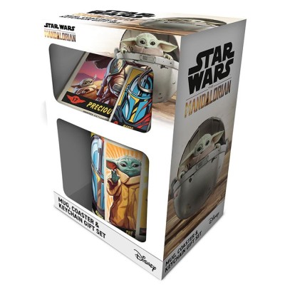 STAR WARS THE MANDALORIAN GIFT SET TAZZA SOTTOBICCHIERE E PORTACHIAVI PYRAMID INTERNATIONAL