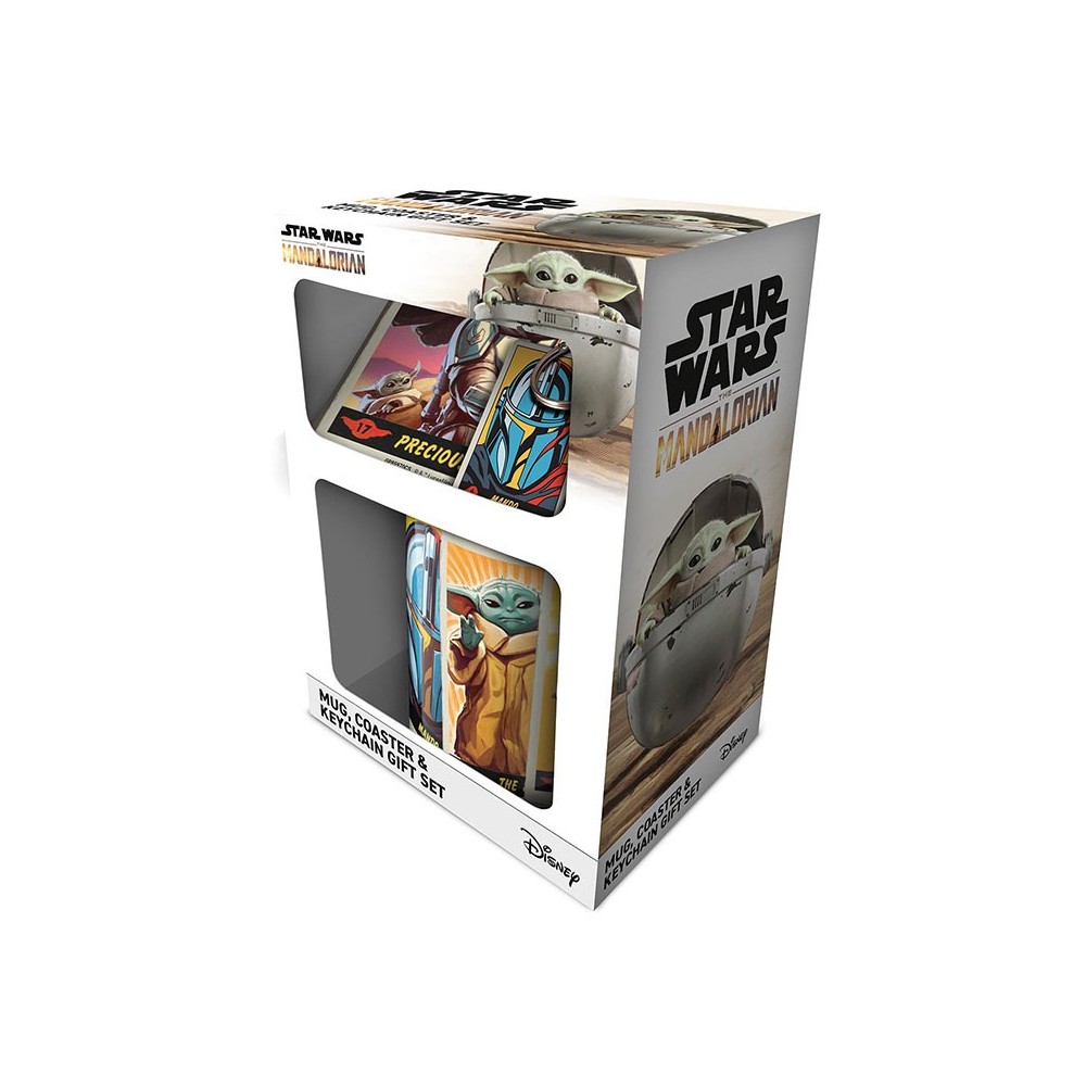 STAR WARS THE MANDALORIAN GIFT SET TAZZA SOTTOBICCHIERE E PORTACHIAVI PYRAMID INTERNATIONAL