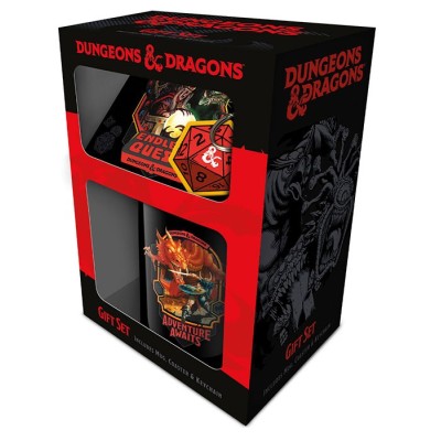 PYRAMID INTERNATIONAL DUNGEONS AND DRAGONS GIFT SET MUG COASTER AND KEYRING