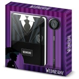 KARACTERMANIA WEDNESDAY UNIFORM DIARY AND BALLPEN GIFT SET