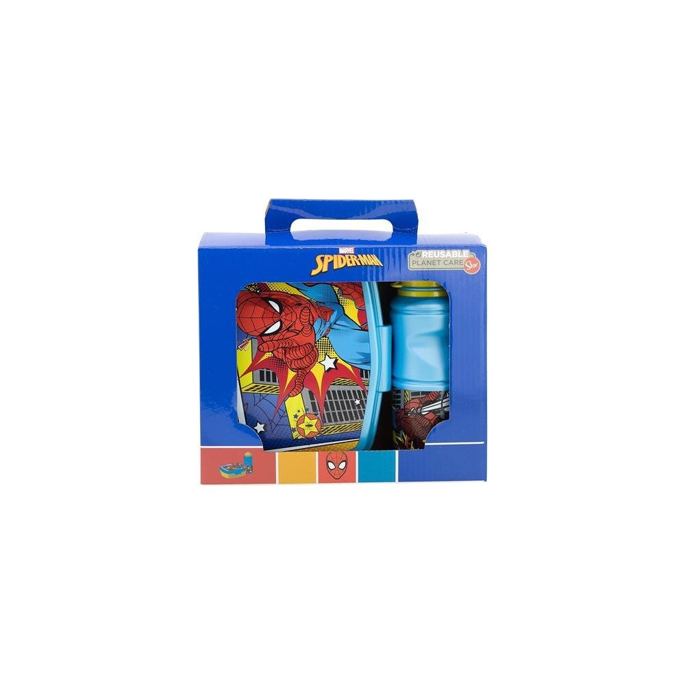 SPIDER-MAN BOX PORTAPRANZO E BORRACCIA SET STOR