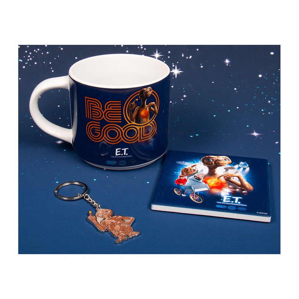 E.T. L'EXTRATERRESTRE GIFT SET TAZZA SOTTOBICCHIERE E PORTACHIAVI FIZZ CREATIONS