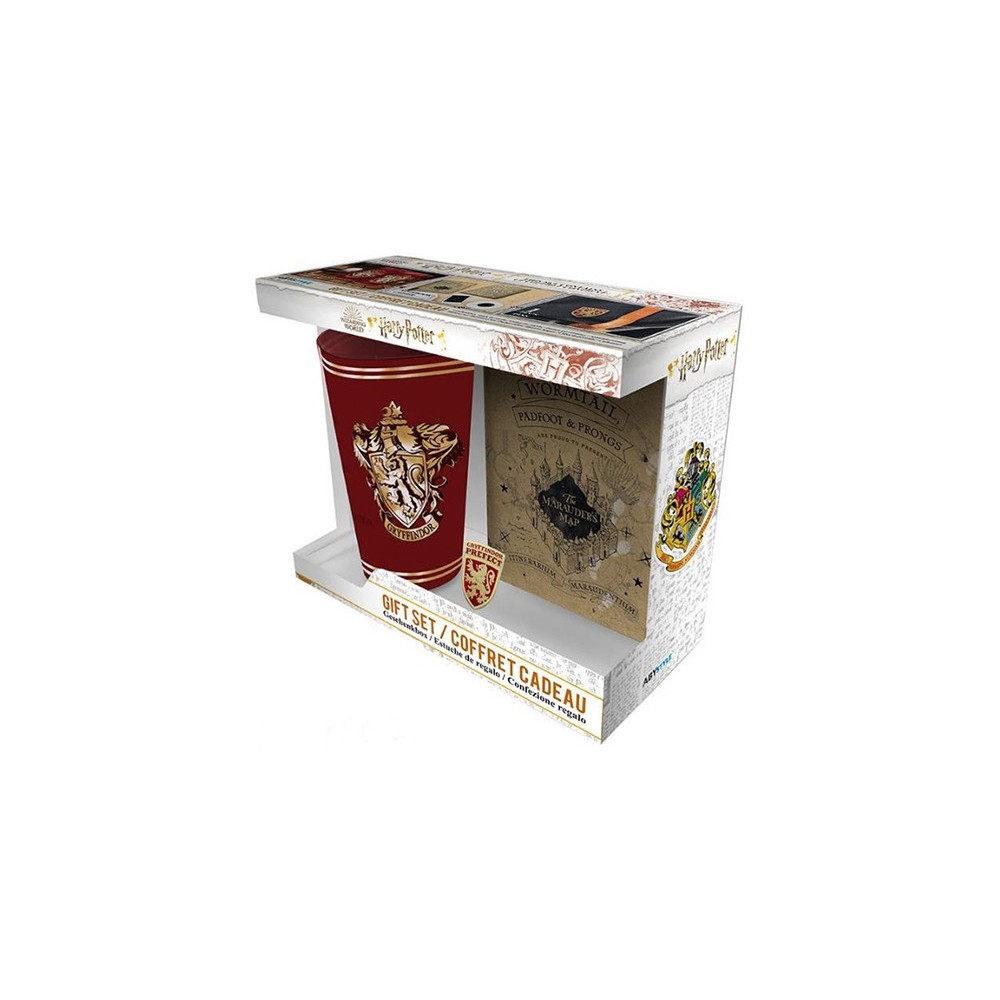 HARRY POTTER GRIFONDORO GIFT SET BICCHIERE SPILLA E TACCUINO ABYSTYLE