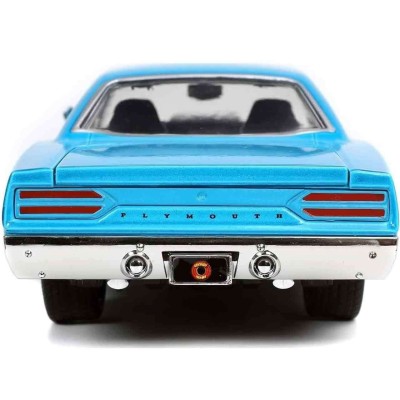 LOONEY TUNES 1970 PLAYMOUTH ROADRUNNER WILL E. COYOTE DIE CAST 1/24 MODEL JADA TOYS