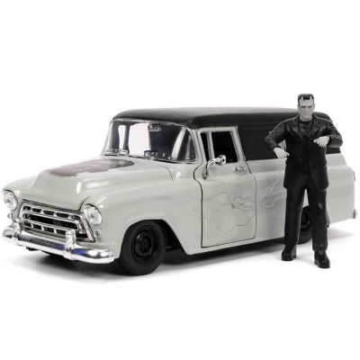 UNIVERSAL MONSTER FRANKENSTEIN 1957 CHEVY SUBURBAN DIE CAST 1/24 MODEL JADA TOYS