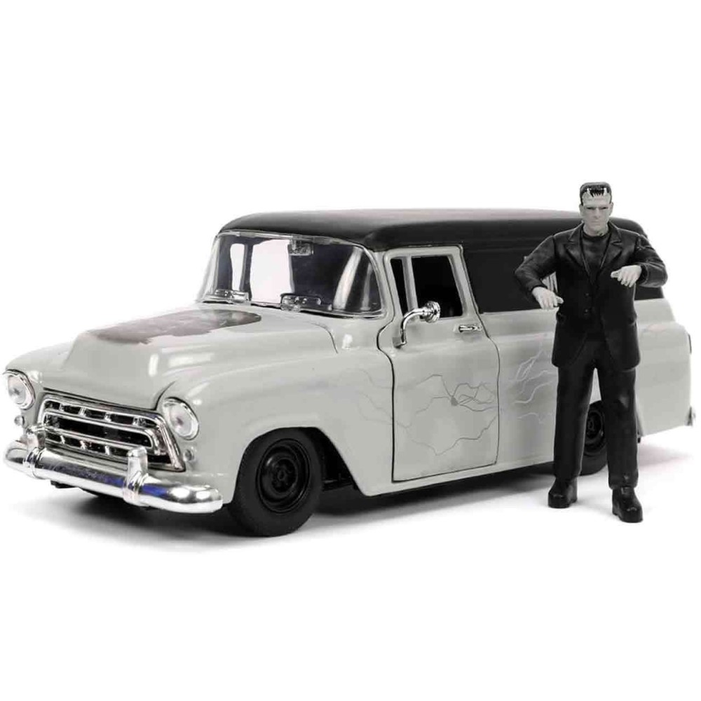 UNIVERSAL MONSTER FRANKENSTEIN 1957 CHEVY SUBURBAN DIE CAST 1/24 MODEL JADA TOYS