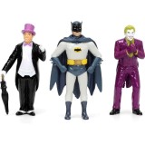 BATMAN TV SERIES 1966 BATMOBILE DIE CAST 1/24 MODEL WITH BATMAN, ROBIN, JOKER AND PENGUIN JADA TOYS