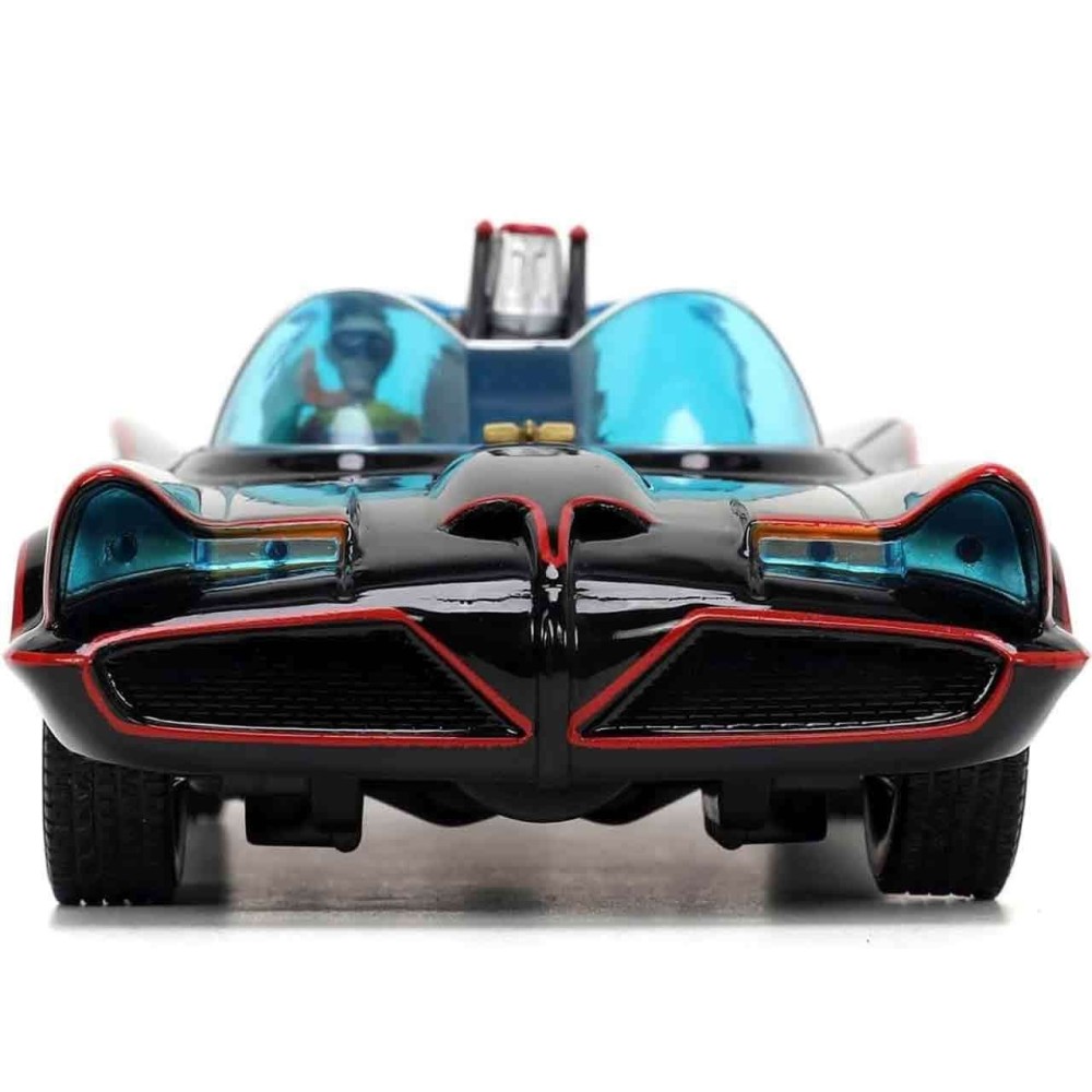 BATMAN TV SERIES 1966 BATMOBILE DIE CAST 1/24 MODEL WITH BATMAN, ROBIN, JOKER AND PENGUIN JADA TOYS