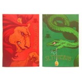 PYRAMID INTERNATIONAL HARRY POTTER GRYFFINDOR SLYTHERIN A5 EXERCISE NOTEBOOK SET
